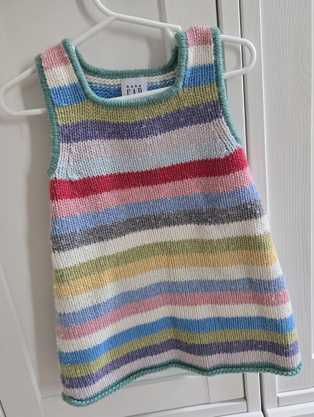 Vintage Y2k 2002 Baby Gap Colorful Striped Knit Tunic Dress